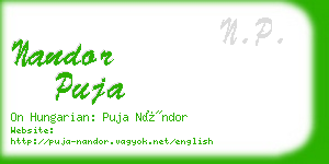 nandor puja business card